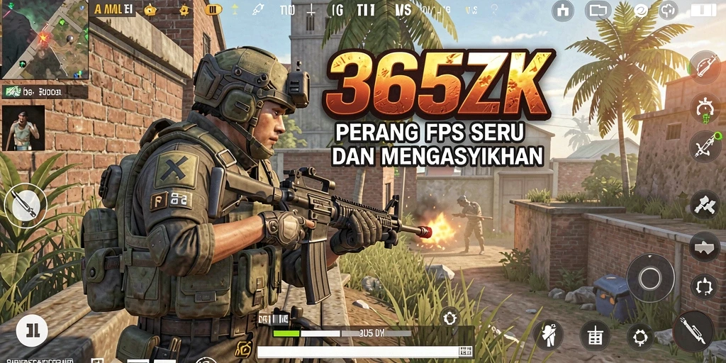 Screenshot gameplay 365ZK yang menampilkan aksi pertempuran yang intens.