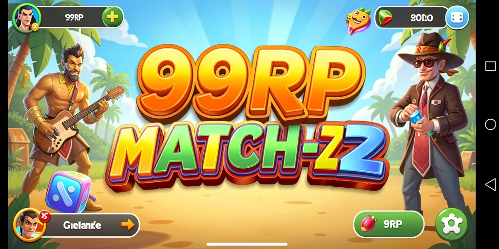 Tampilan gameplay Match-3 yang menarik dan penuh warna.