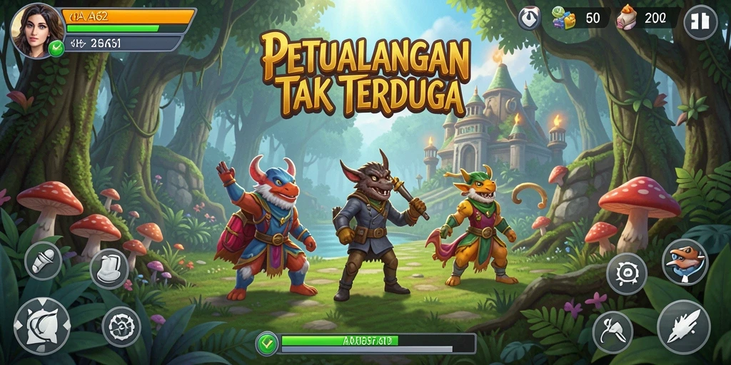 Tangkapan layar gameplay AA62 menampilkan petualangan seru dan grafis yang memukau.
