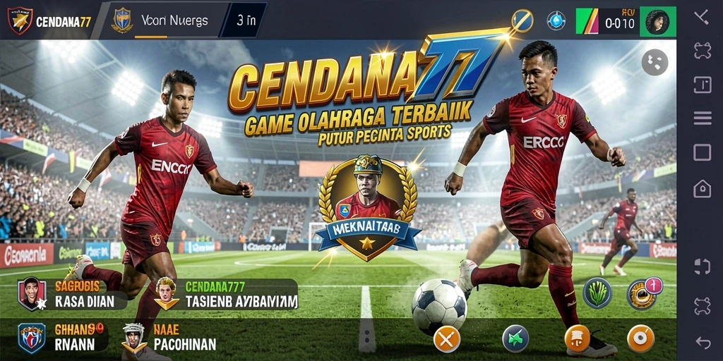 Screenshot utama CENDANA777 menampilkan aksi seru dalam permainan olahraga.