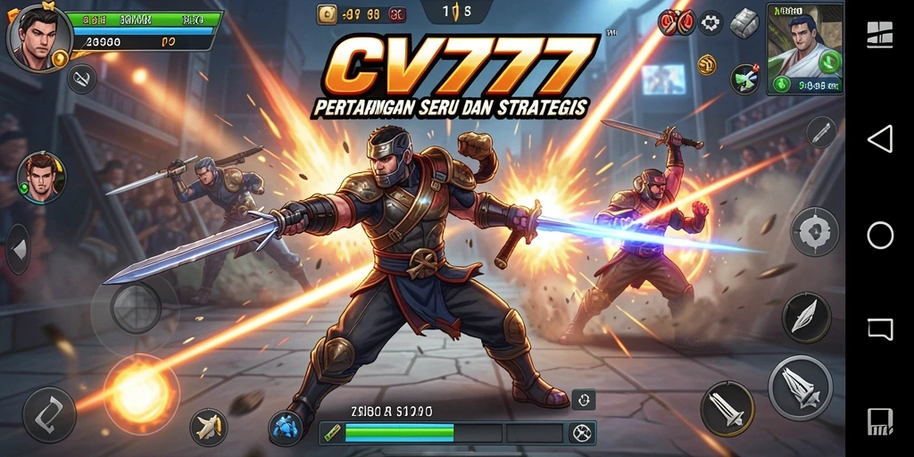 Tampilan gameplay pertarungan yang mengesankan di CV777.