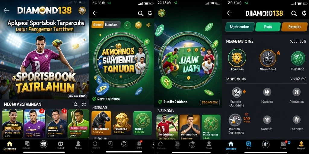 Tampilan antarmuka menarik di aplikasi DIAMOND138 selama taruhan.