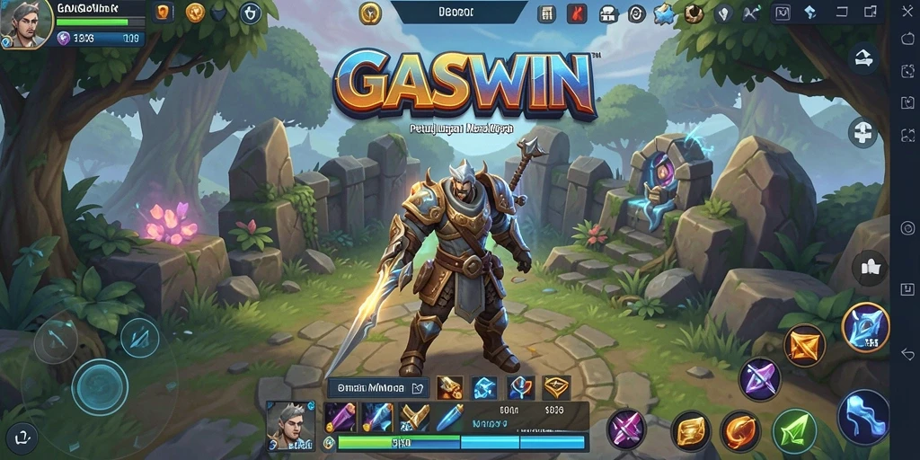 GASWIN: Menampilkan pertarungan epik di dunia fantasi.