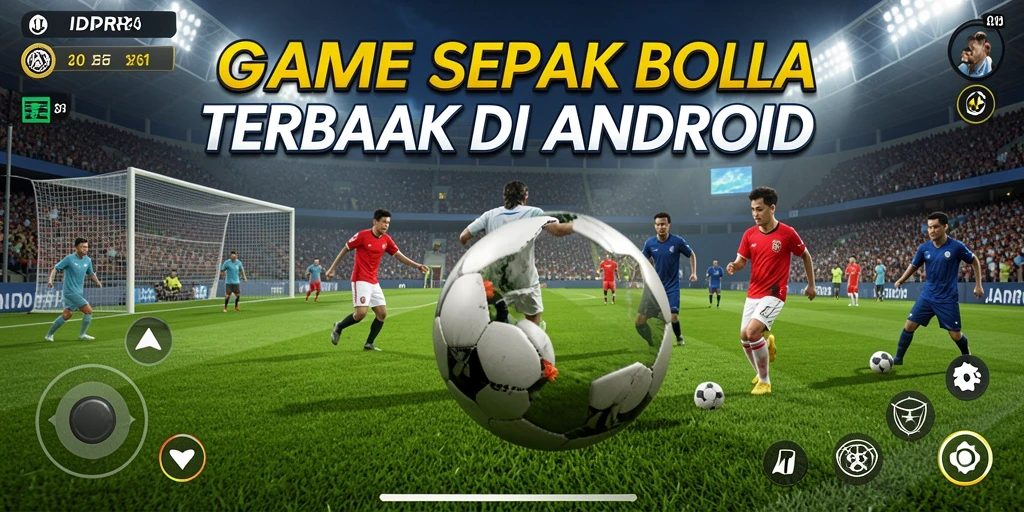 Gameplay IDRRP dengan aksi sepak bola yang mendebarkan.