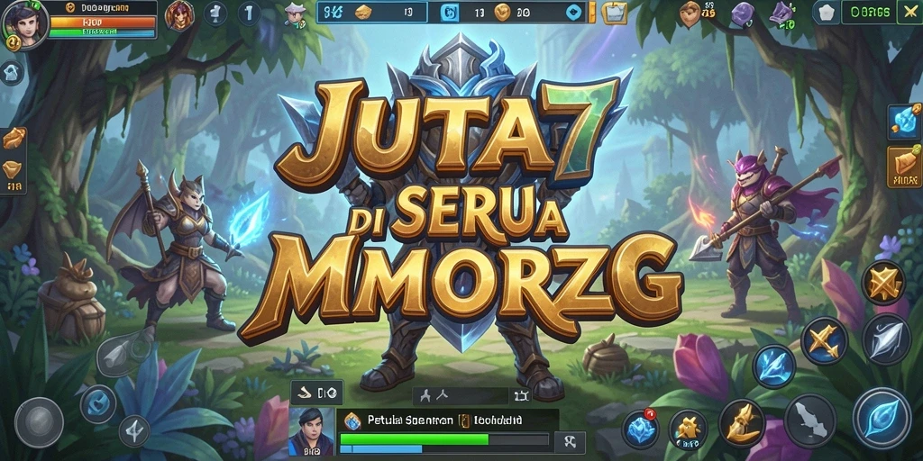 Tampilan gameplay seru dari JUTA7 dalam dunia MMORPG.