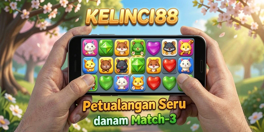 Tampilan gameplay seru KELINCI88 dengan berbagai tantangan Match-3.