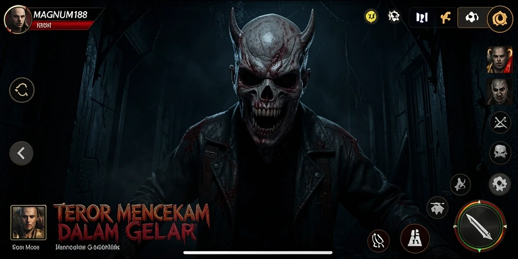 Tangkapan layar permainan MAGNUM188 yang penuh ketegangan dan kengerian.