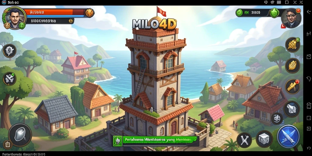 Tampilan gameplay Tower Defense yang seru dan menantang di MILO4D.