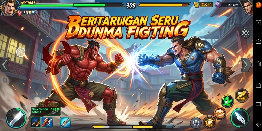 Tampilan gameplay MIXUE88 yang seru dan dinamis dalam pertarungan.
