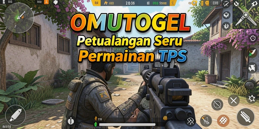 Screenshot gameplay OMUTOGEL yang menunjukkan aksi permainan TPS.