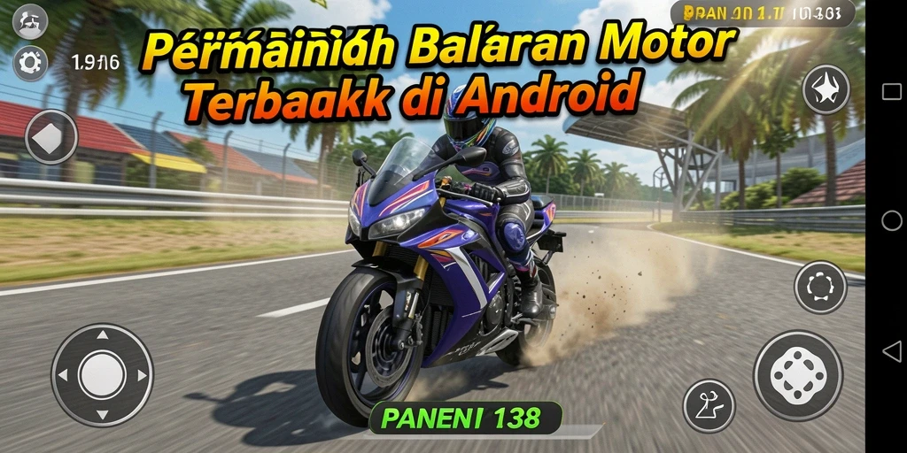 Gameplay seru dan menegangkan dari PANEN138 saat balapan motor.