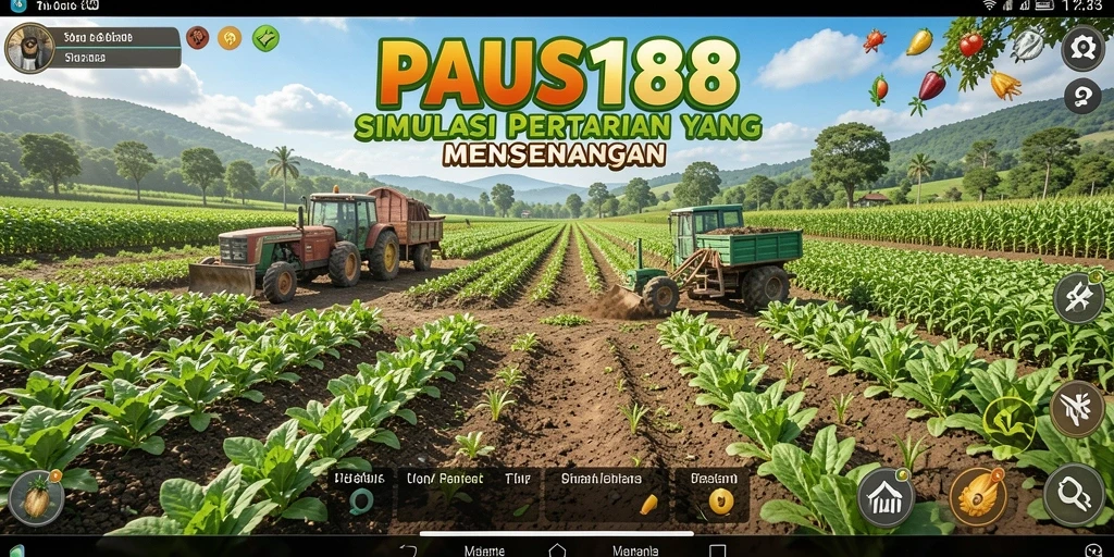 Tampilan gameplay seru di PAUS188 saat mengelola lahan pertanian.