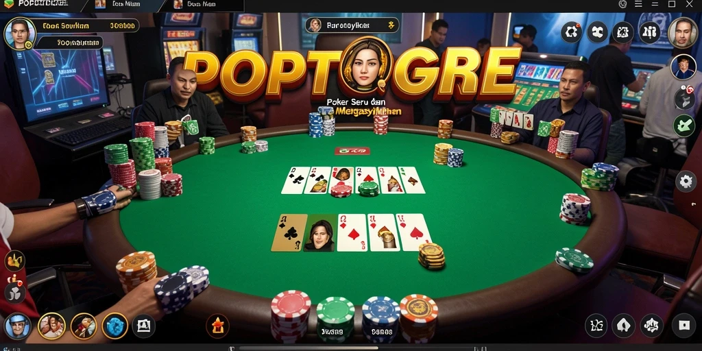 Tampilan gameplay Poker yang seru di POPOTOGEL.