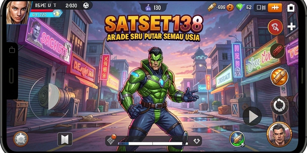 Screenshot dari gameplay seru SATSET138 dengan tantangan Arcade.