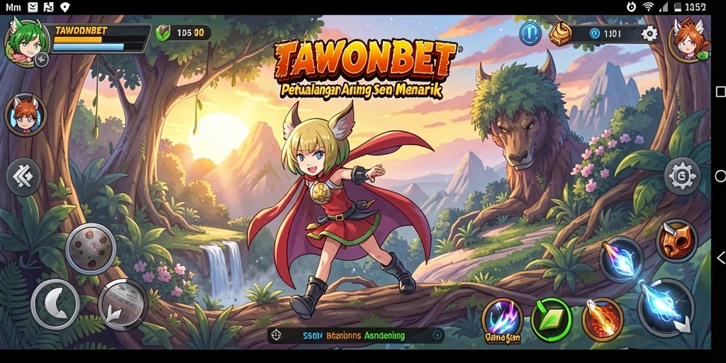 Tangkapan layar TAWONBET menunjukkan pertarungan anime yang mendebarkan.