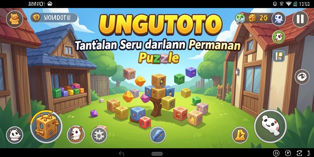 Tangkapan layar gameplay UNGUTOTO menunjukkan tantangan puzzle yang menarik.